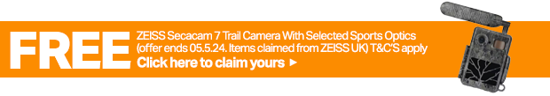 Free ZEISS Secacam 7 Trail Camera With Selected Sports Optics (offer ends 05.5.24. Items claimed from ZEISS UK) T&C’S apply Click here to claim yours  ▶