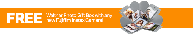 Free Walther Photo Gift Box with any new Fujifilm Instax Camera!