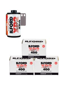Ilford XP2 Super ISO 400 Black & White 36 Exposure 35mm Film - 3 Pack