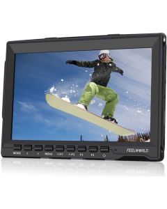 Feelworld FW759 7" On-Camera Touchscreen Field Monitor with HDMI Input - 400nit, with NP-750 Battery and Carry Case