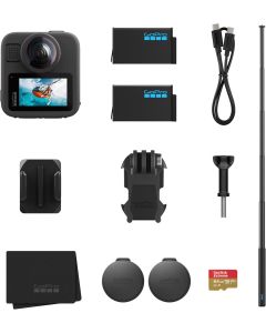 GoPro MAX 2 + Accessory Bundle - Extension Pole / Battery / SD Card