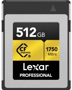 Lexar 512GB Professional (1750MB/Sec) Type B Cfexpress Gold Series Memory Card