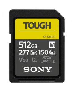 Sony 512GB Tough M-Series UHS-II U3 V60 SDXC Memory Card - Read 277MB/s Write 150MB/s
