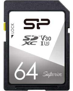 Silicon Power 64GB Superior UHS-1(U3) V30 SD Memory Card