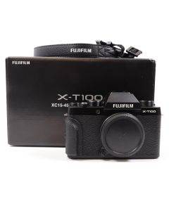 USED Fujifilm X-T100 Mirrorless Digital Camera 24MP APS-C 4K Video