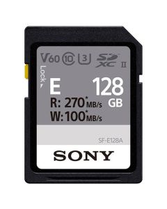 Sony 128GB E-Series UHS-II U3 V60 SDXC Memory Card - Read 270MB/s Write 100MB/s