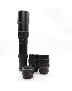 USED M42 Screw Mount Lens Bundle TAKUMAR 35mm / 2x 135mm / 400mm 