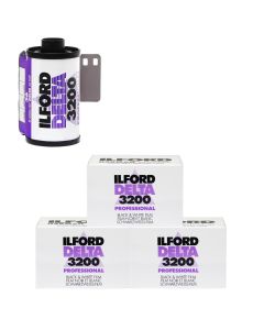Ilford Delta 3200 Black & White 36 Exposure 35mm Film - 3 Pack