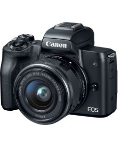 A - Canon EOS M50 Mirrorless Camera & 15-45mm Lens - Black
