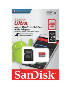 SanDisk Ultra 150MBs MicroSDXC UHS-I memory card - 256GB