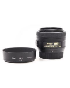 USED Nikon 35mm f/1.8 AF-S DX Nikkor Camera Lens Wide Angle Portrait Prime 
