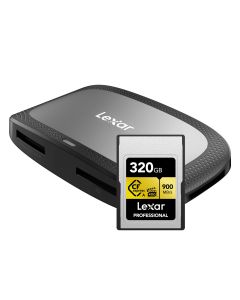 Lexar Professional 320GB CFexpress Type A Card Gold Series + Type A/SD USB 3.2 Gen 2 Reader