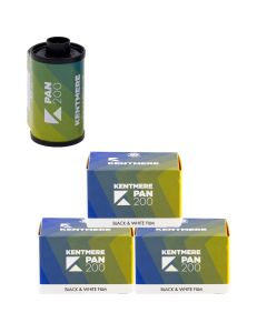 Kentmere Pan ISO 200 Black & White 36 Exposure 35mm Film - 3 Pack