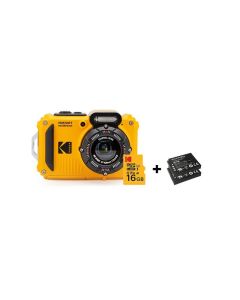 Kodak PIXPRO WPZ2 16MP 4x Zoom Tough Compact Camera - Yellow Kit