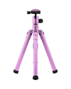 MeFOTO BackPacker Air Travel Tripod With Bluetooth Selfie Stick - Purple