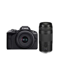 Canon EOS R50 APS-C Digital Mirrorless Camera with 18-45mm & 75-300mm Lenses - Black