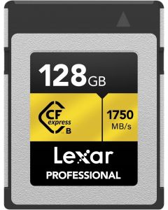 Lexar 128GB Professional (1750MB/Sec) Type B Cfexpress Gold Series Memory Card