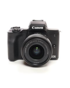USED Canon M50 Mirrorless Camera 15-45mm Lens 7,000 Shutter Count- Black
