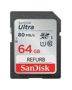 SanDisk Ultra SDXC 64GB 80MB/S Class 10 UHS-I (Refurbished)