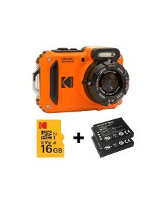 Kodak PIXPRO WPZ2 16MP 4x Zoom Tough Compact Camera - Orange Kit