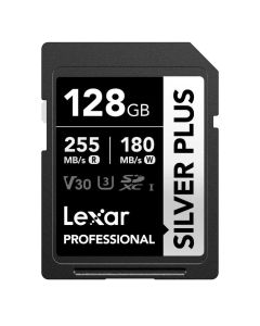 Lexar 128GB SDXC Silver Plus R255 W180MB/s V30 SD CARD