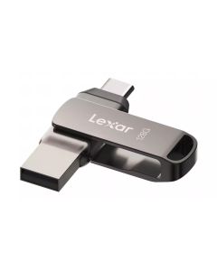 Lexar 128GB JumpDrive Dual Drive D400 130MBs USB-C & USB-A Flash Drive