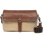 ONA Bowery Camera Messenger Bag - Antique Cognac Leather and Natural Canvas