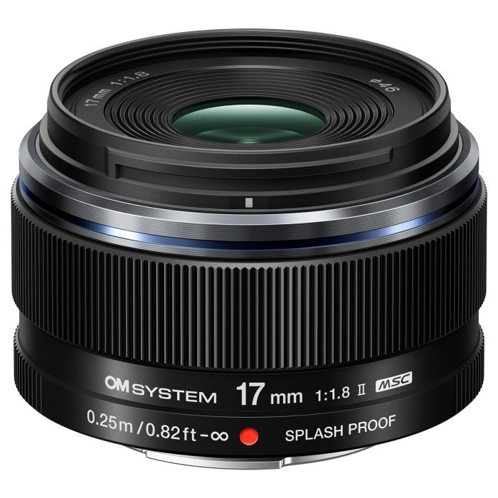 OM SYSTEM 17mm f1.8 II M.Zuiko Digital Lens - Black | Camera Centre UK