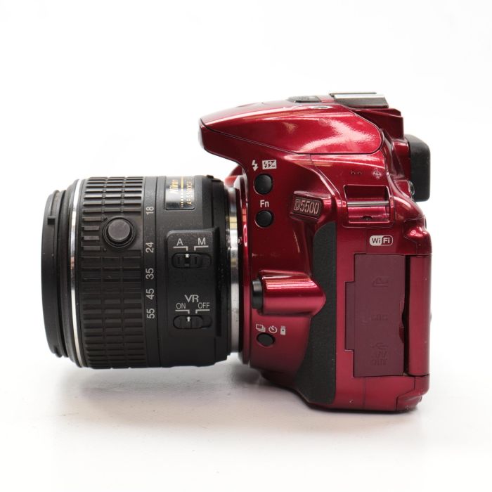 USED Nikon D5500 Digital SLR Camera 18-55mm VR Lens -RED | Camera
