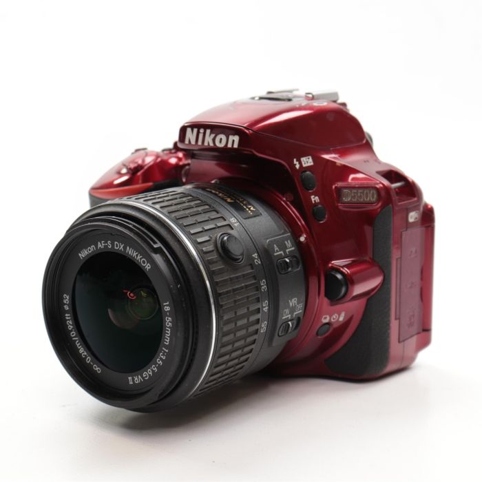 USED Nikon D5500 Digital SLR Camera 18-55mm VR Lens -RED | Camera