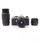 USED Pentax ME Super 35mm Film Camera and 3 Lens Kit 