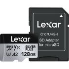Lexar 128GB micro SDXC Silver Plus UHS-1 V30 R205/W100MB/s + SD Adapter