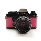 USED Contax 139 Quartz 35mm Film Camera Yashica 50mm F/1.9 Hot Pink