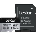 Lexar 256GB micro SDXC Silver Plus UHS-1 V30 R205/W100MB/s + SD Adapter