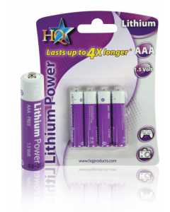 HQ Lithium Power AAA Battery - 4 Pack