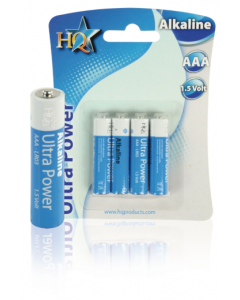 HQ Ultra Power Alkaline AAA Battery - 4 Pack 