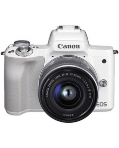 Canon EOS M50 Mirrorless Digital Camera with 15-45mm IS STM Lens - White