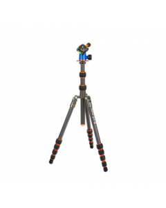 3 Legged Thing Punks Brian Carbon Fibre Travel Tripod With Airhed Neo - Grey/Blue
