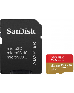 SanDisk Extreme 32 GB microSDHC Memory Card + SD Adapter with A1 App Performance
