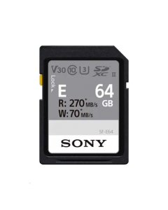 Sony 64GB E-Series UHS-II U3 V30 SDXC Memory Card - Read 270MB/s Write 70MB/s