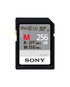 Sony 256GB M-Series UHS-II U3 V60 SDXC Memory Card - Read 277MB/s Write 150MB/s