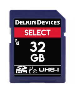 Delkin Devices Select 32GB V10 UHS-I SDHC Memory Card (Read 100MB/s Write 30MB/s)
