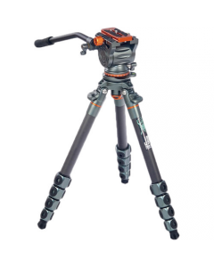 3 Legged Thing Jay Carbon Fibre Tripod with Leveling Base + AirHed Cine Standard