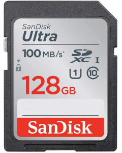 Sandisk Ultra 128GB SDXC 100MB/s, Class 10 UHS-I SD Memory Card 