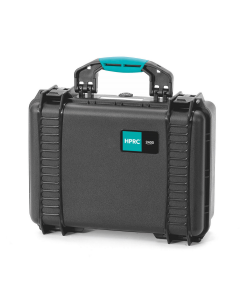HPRC 2400 Hard Waterproof Case With Cubed Foam - Black / Turquoise