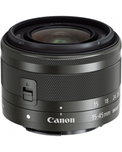 Canon EF-M 15-45mm f3.5-6.3 IS STM Lens - Black: White Box