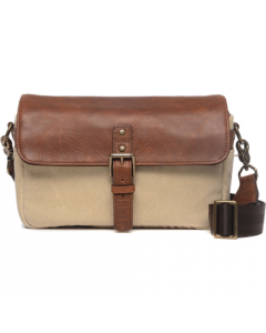 ONA Bowery Camera Messenger Bag - Antique Cognac Leather and Natural Canvas