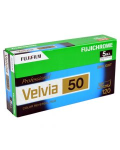 Fujifilm Velvia 50 Color Reversal 120 Film 5 pack