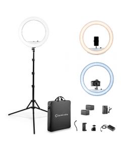 Lume Cube 18" Cordless Ring Light Portable Kit for Smartphones and Cameras 