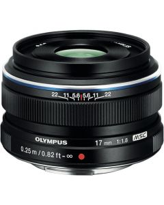 Olympus 17mm f1.8 M.Zuiko Digital Lens - Black